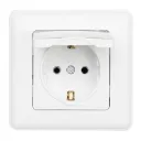 [93XX2231] SOCKET WİTH SİDE EARTH WİTH CHİLD PROTECTİON  WİTH COVER