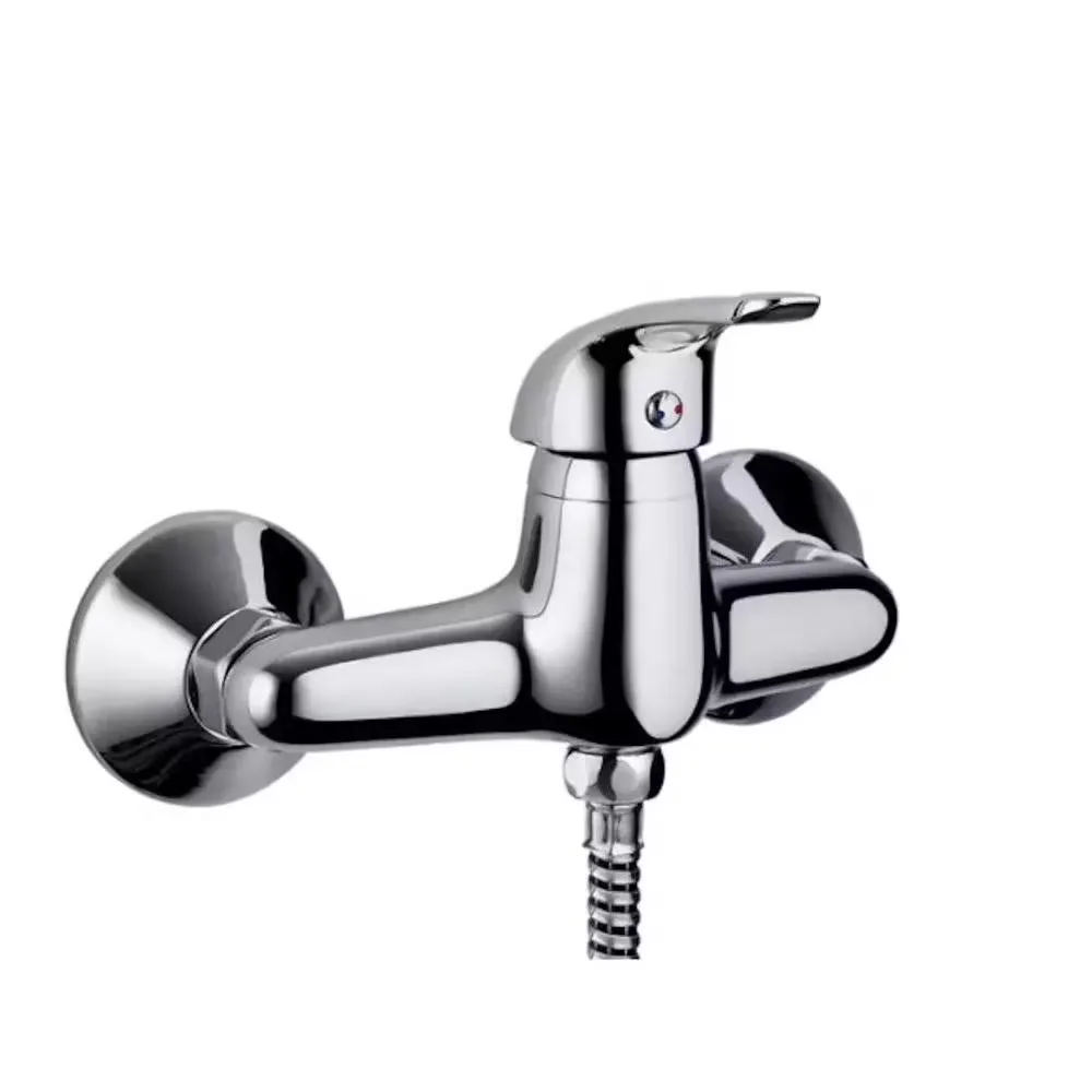Adrio Chrome-Look Wall-Mounted Single-Lever Shower Armature