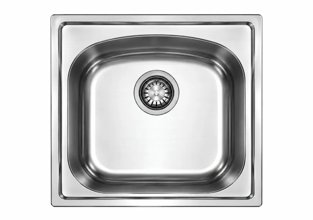 Évier encastré décoratif 44 x 44 avec cuve arrondie (0,5 mm)