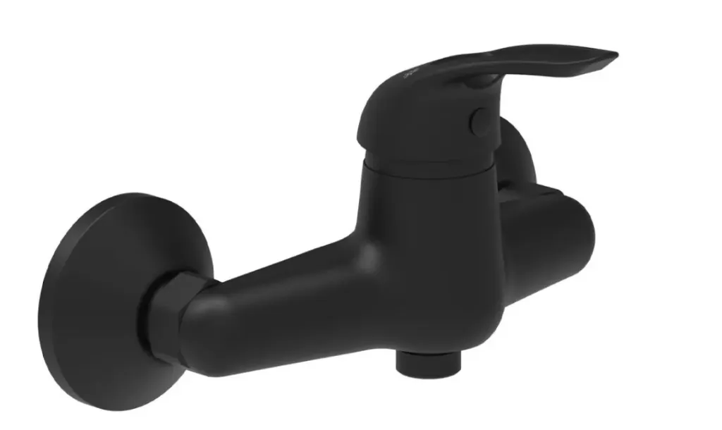 Adrio Black Wall-Mounted Single-Lever Shower Faucet