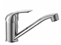 Robinet de lavabo pivotant Adrio aspect chrome à levier unique avec bec incliné