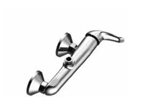 Adrio Chrome-Look Wall-Mounted Shower Armature with Upper Connection and Lever Handle