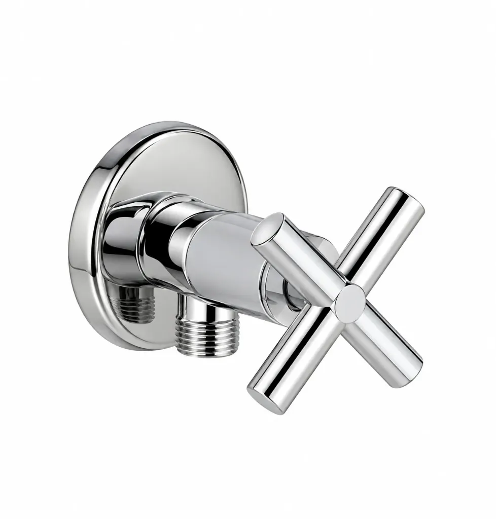 Nino Silver Wall-Mounted Interval Tap with Cross Handle