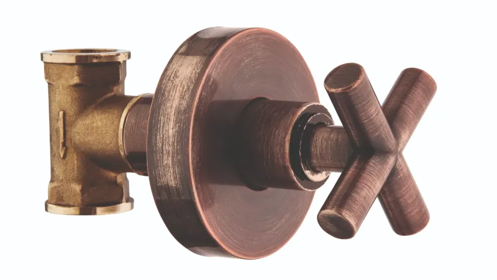 Nino Chrome-Look Concealed Interval Stop Valve with Cross Handle