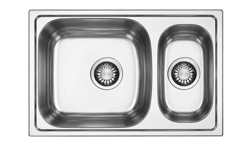 [DE138] Évier encastré décoratif 1,5 cuve 62 x 44 0,6 mm