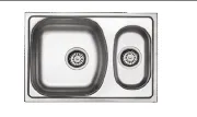 [DE138] Évier encastré décoratif 1,5 cuve 62 x 44 0,6 mm