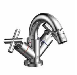 [BDB05-B] Nino Chrome-Look Deck-Mounted Bidet Faucet with Cross Handles