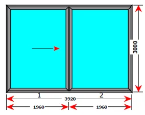 P6 B Anthracite Grey UPVC Lift-Slide Glazed Unit with Single Movable Sash