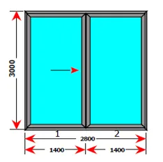 P7 Anthracite Grey UPVC Lift-Slide Glazed Unit with Single Movable Sash