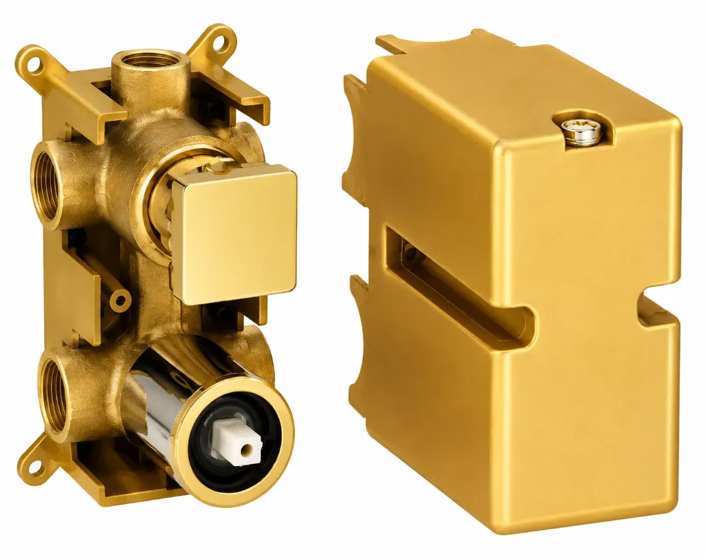 [SCA07-A] Ensemble encastré de salle de bain à ton or Ø35 mm avec inverseur 3 voies