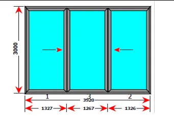 P12 Anthracite Grey UPVC Lift-and-Slide Unit with Double Movable Sash