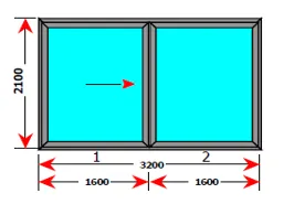 P13 Anthracite Grey UPVC Lift-Slide Glazed Unit with Single Movable Sash