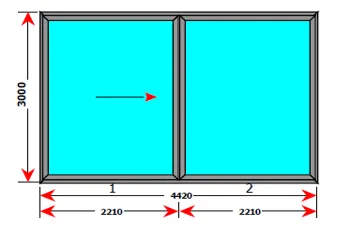 P15 Anthracite Grey UPVC Lift-Slide Glazed Unit with Single Movable Sash