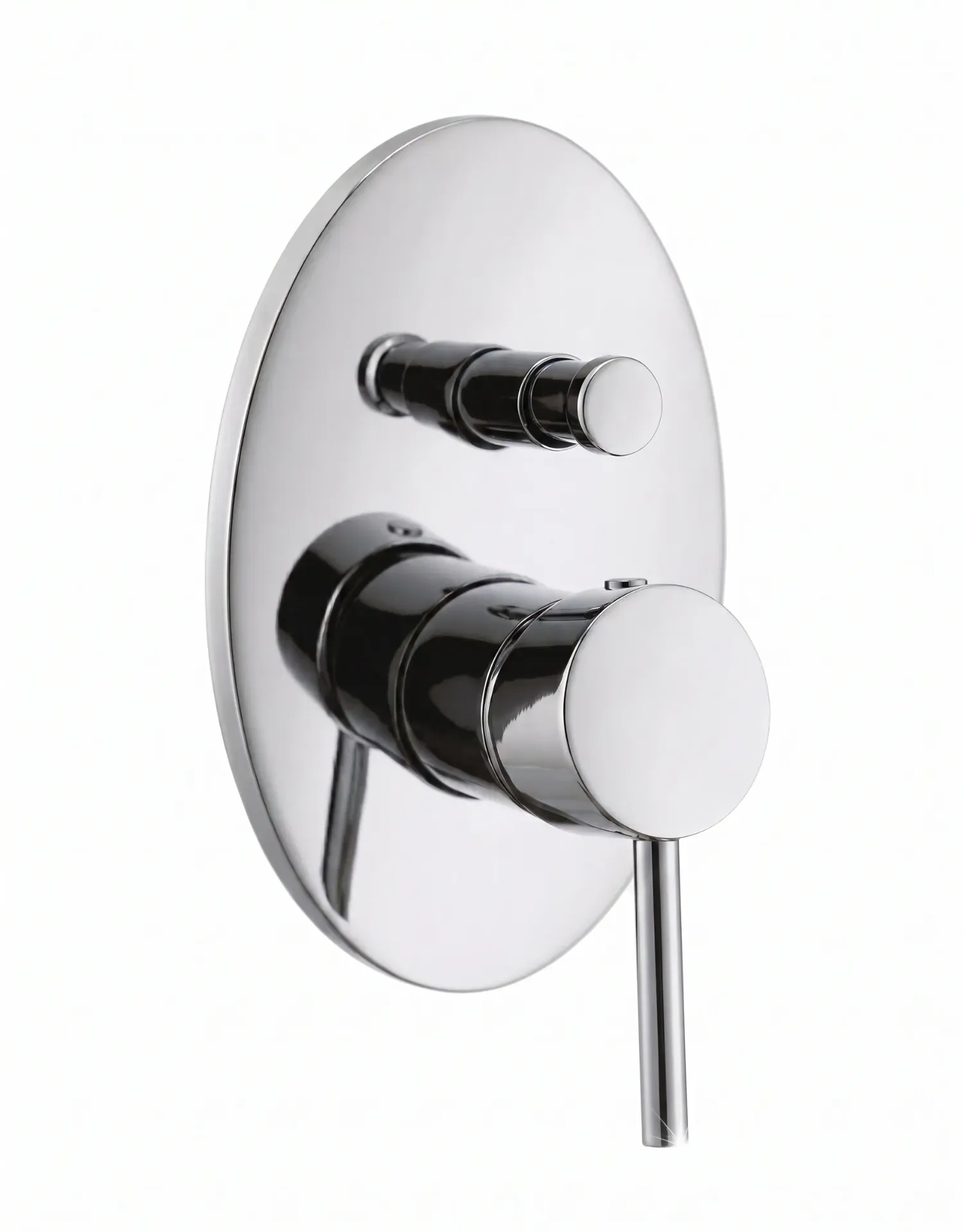 [SUG70] Espina Chrome-Look Concealed Bathroom Faucet Over Plaster Group with Oval Plate