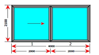 P17 Anthracite Grey UPVC Lift-Slide Glazed Unit with Single Movable Sash