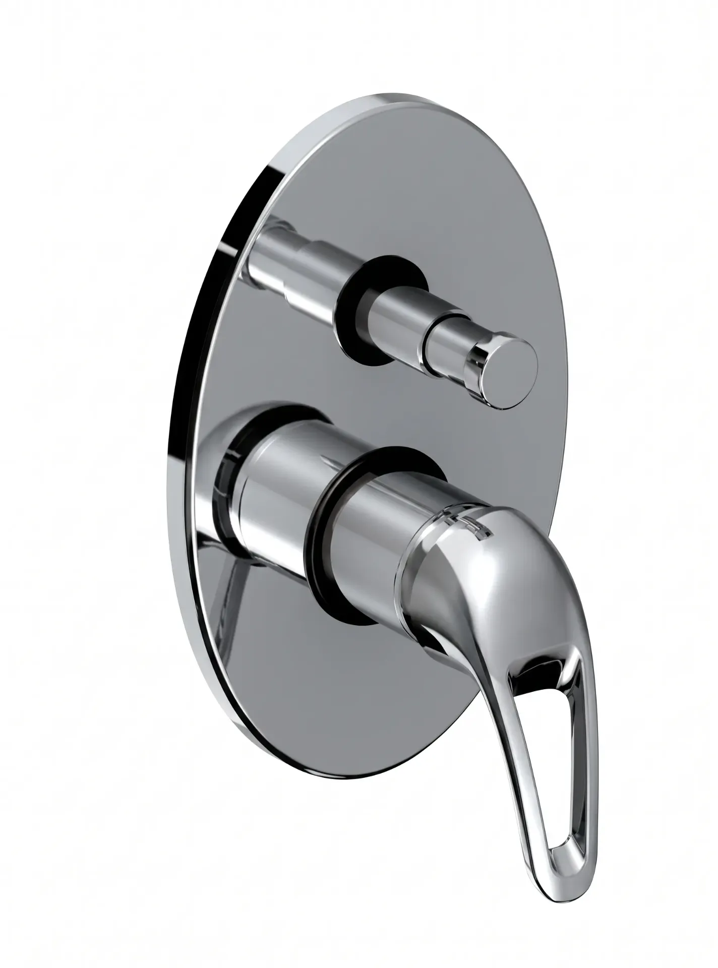 [SUG120] Groupe de salle de bain encastré Adrio aspect chrome avec poignée levier