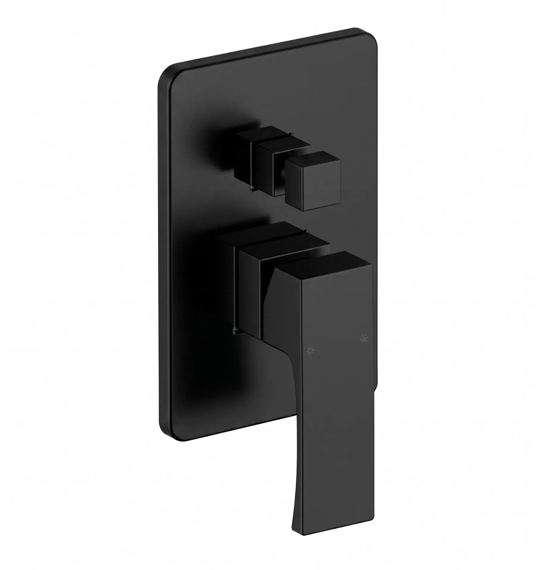 [SUG105-S] Fuego Black Concealed Over-Plaster Bathroom Faucet Group with Single Lever