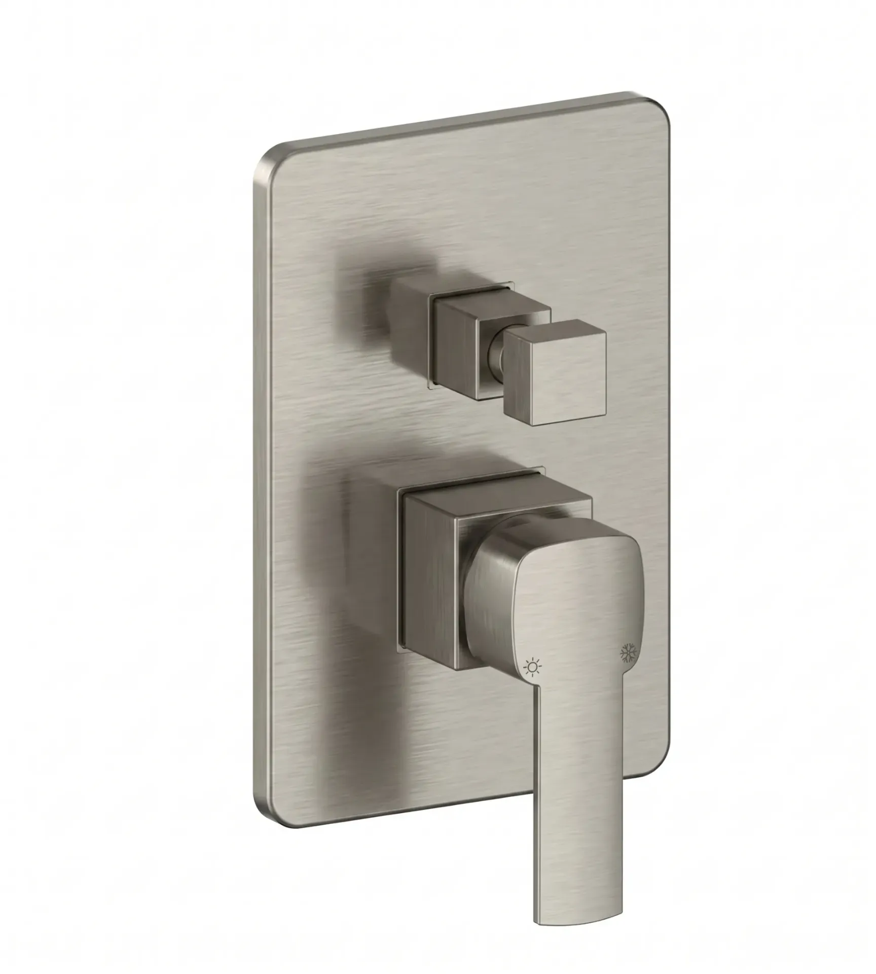 [SUG160-BN] Pedra Brushed Metal-Look Concealed Bathroom Faucet Group with Single Lever