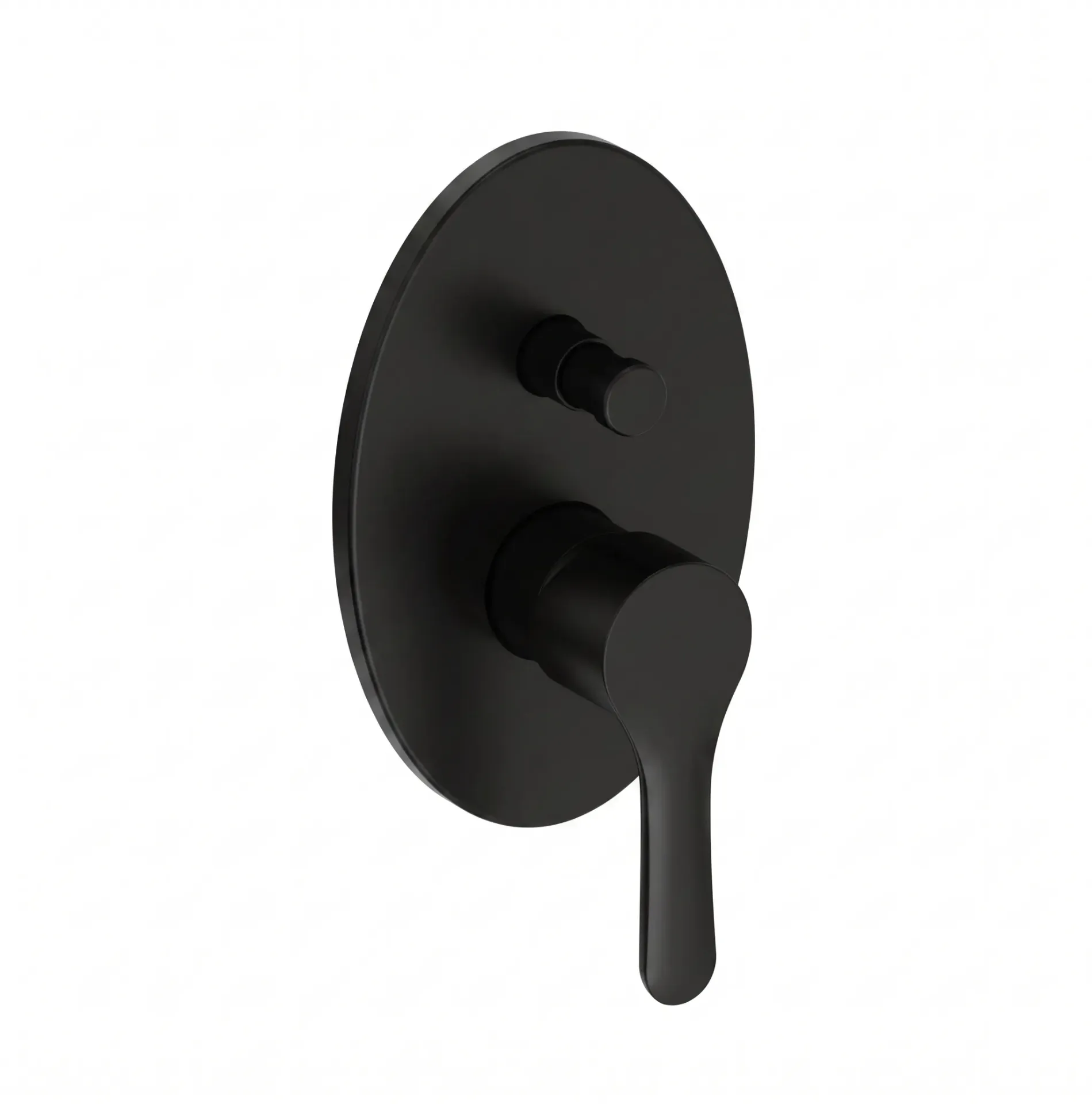 [SUG75-S] Felis Black Concealed Bathroom Faucet Over Plaster Group with Oval Plate