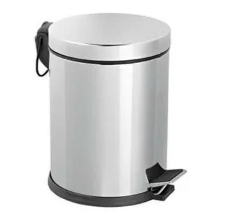 Poubelle de salle de bain à pédale en acier inoxydable 5 litres