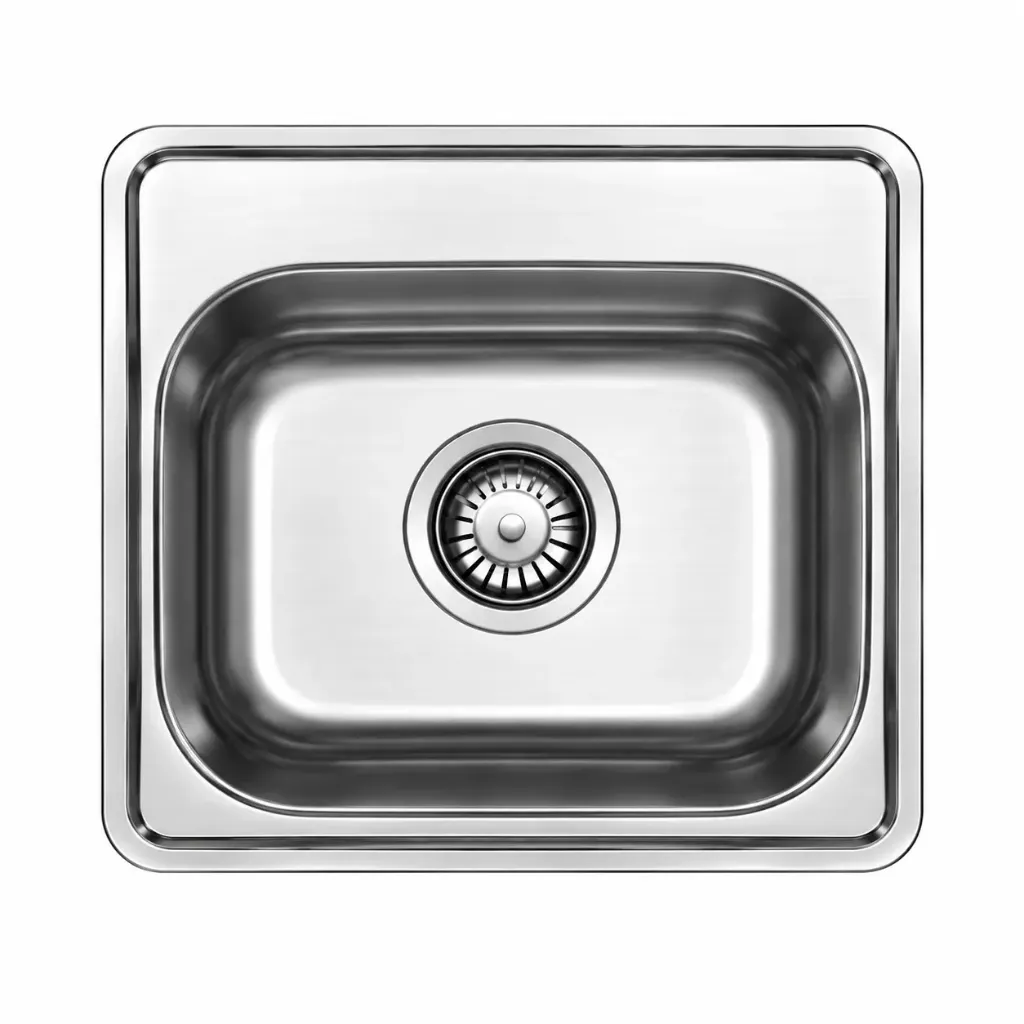 [DE148] Decorative 38 x 38 Built-In Single Bowl Sink, 0.6 mm