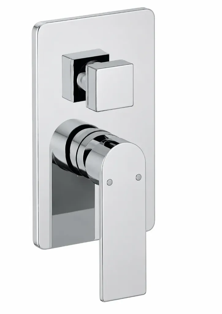 [SCU155] Groupe de robinetterie de salle de bain encastrée Provido aspect chrome avec poignée levier