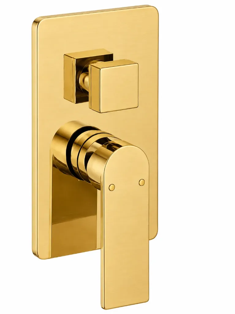 [SCU160] Groupe de robinetterie de salle de bain encastrée Pedra Gold avec levier unique