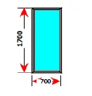 P18 Luna 71 Anthracite Grey Fixed UPVC Window with 4 mm + 16 Air + 4 mm Glazing