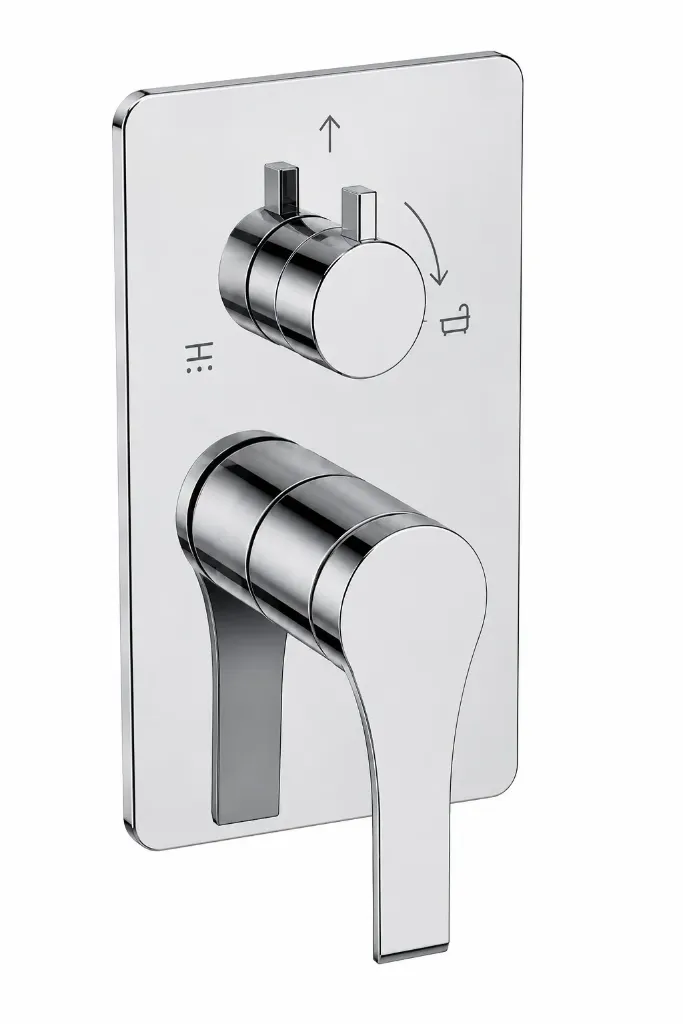 [SCU65] Atros Chrome-Look Concealed Bathroom Faucet Group with Lever Handle
