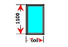 Fenêtre fixe en PVC P21 Luna 71 gris anthracite avec verre 4 mm + 16 air + 4 mm