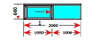Anthracite Grey UPVC Single-Rail Sliding Unit with Fixed and Sliding Panels