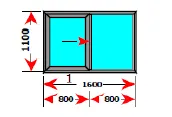 P24 Anthracite Grey UPVC Single-Rail Sliding Unit with 4 mm + 16 Air + 4 mm Glass
