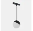 Spot suspendu sphérique à bras magnétique noir 22 mm 48 V 6 W 3000K