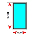 Anthracite Grey Luna 71 Fixed UPVC Window with 4 mm + 16 Air + 4 mm Glass