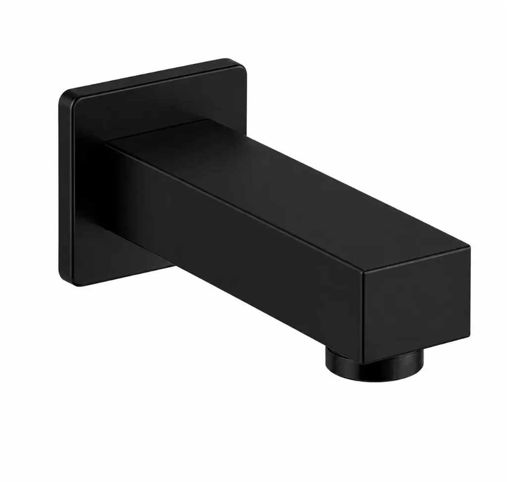 [GGR13-S] Black Wall-Mounted Rectangular Faucet Spout without Diverter