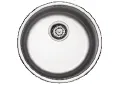 [DE154] Évier encastré décoratif à aspect métallique rond, 0,6 mm