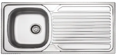 50 x 100 Built-In Single Bowl Sink with Right Drainboard