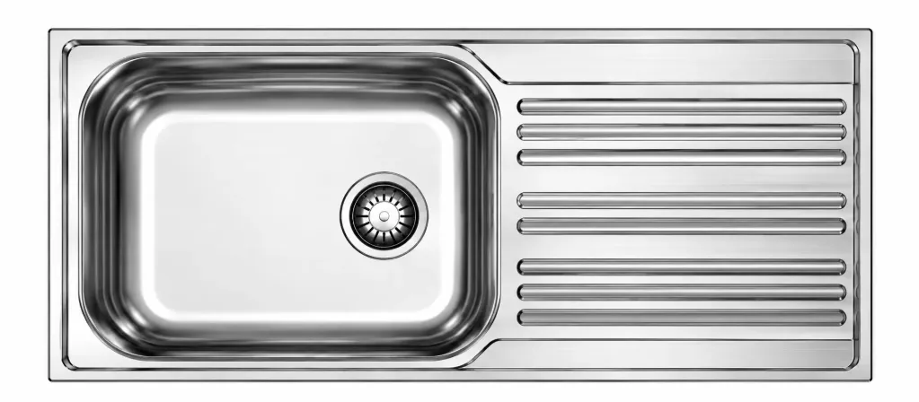 Built-In Large Single Bowl Sink with Right-Hand Drainboard (0.6 mm)