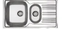 Built-In 1.5-Bowl Sink with Right-Hand Drainer (0,6 mm)