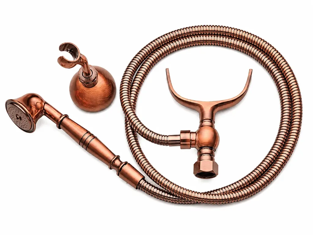 [DST70-B] Copper-Coloured Spiral Hose Hand Shower Set
