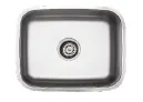 Évier sous-plan rectangulaire ton argent avec coins arrondis (0,8 mm)