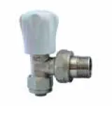 [RDY25] 1/2 Inch Pex Angle Radiator Valve with White Handwheel