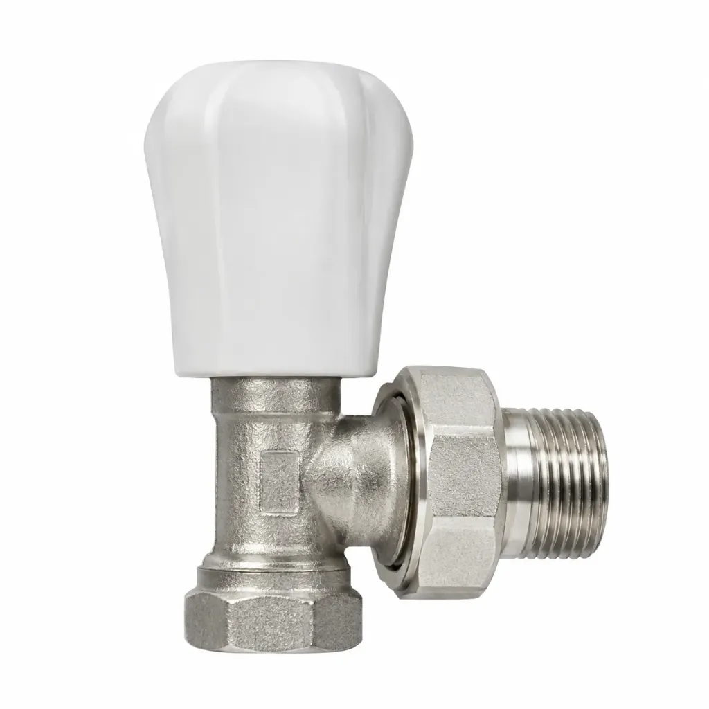 [RDY25] Robinet d'angle pour radiateur 1/2 pouce Pex avec volant blanc