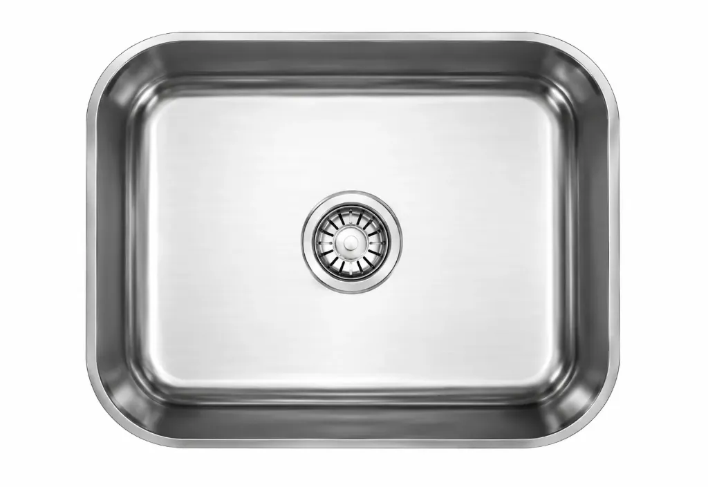 Decorative Undermount Sink with Rounded Rectangular Bowl (0,8 mm)