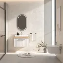 Luta 70 cm Bathroom Furniture Set with Porto 65 Washbasin and LED Mirror