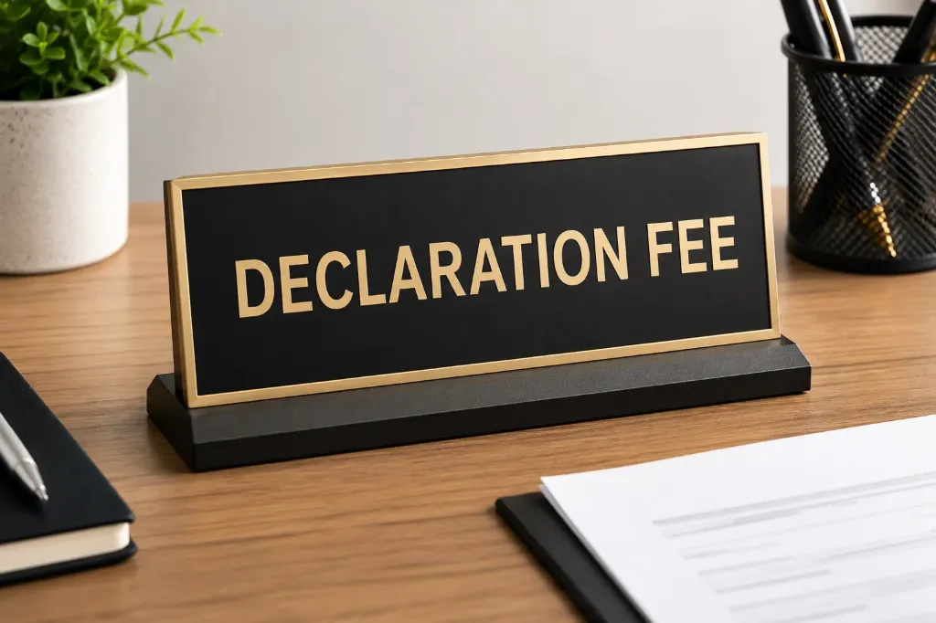 Declaration Fee
