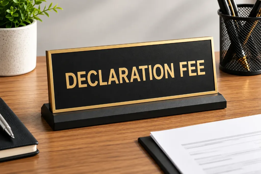 Declaration Fee