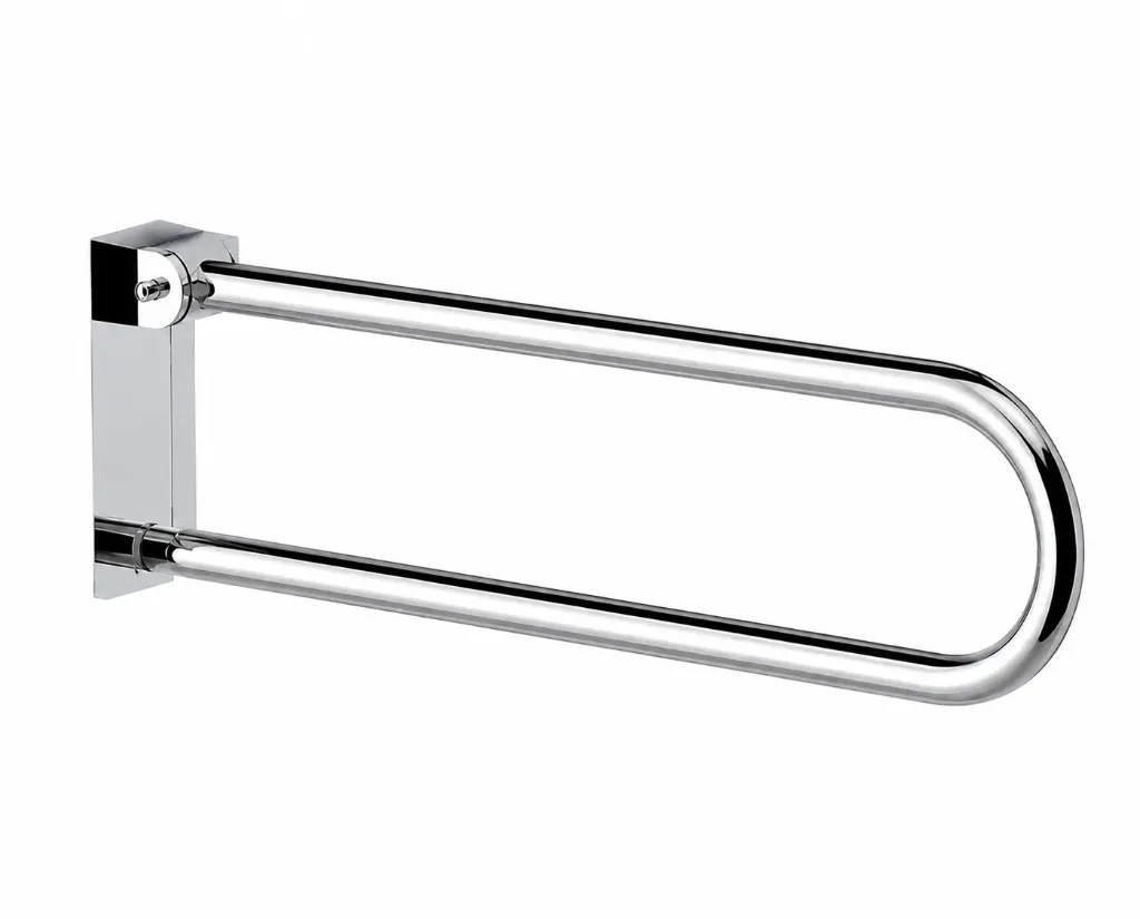 [ENG01] Barre d'appui articulée murale aspect chrome