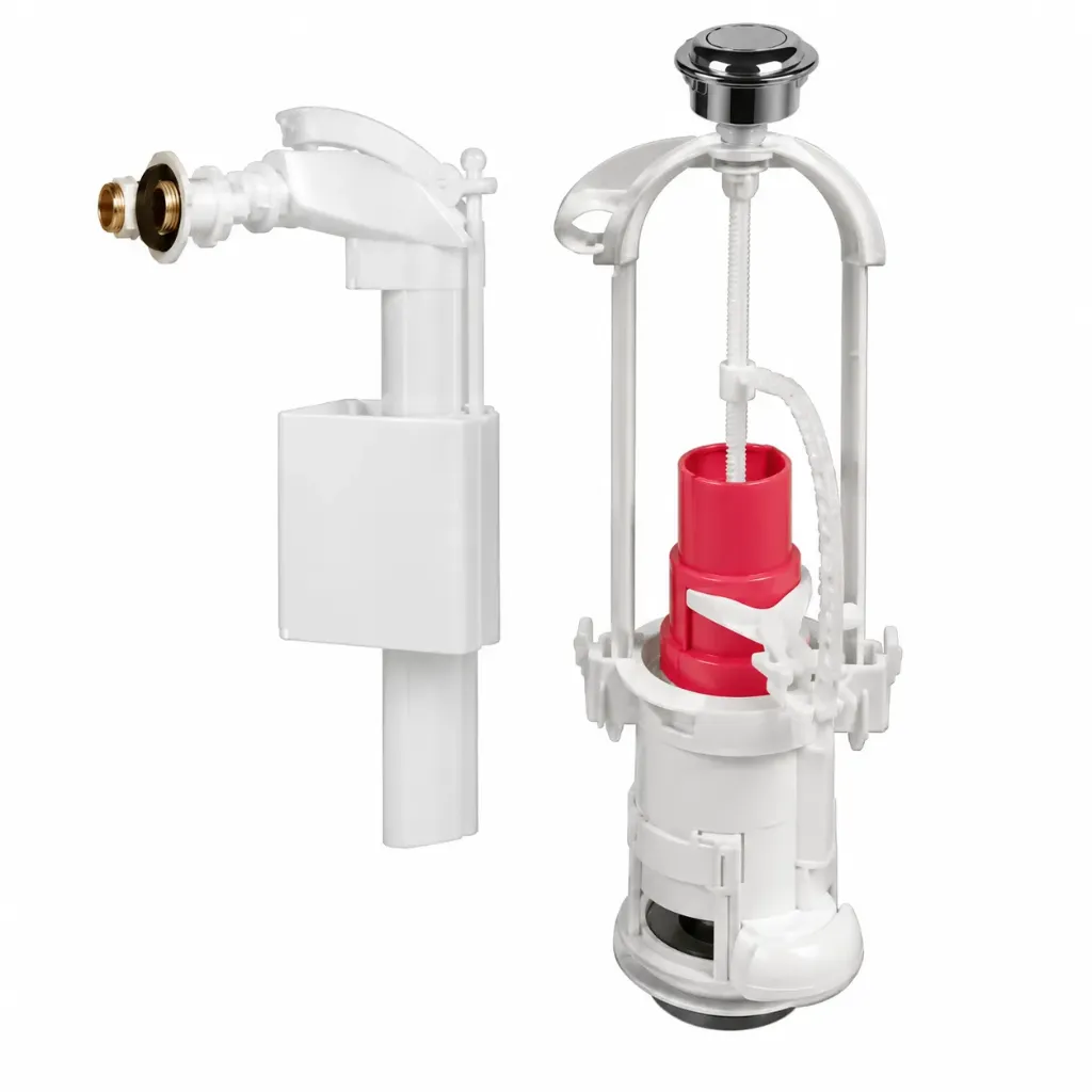 Dual Flush Cistern Internal Mechanism with Chrome Button