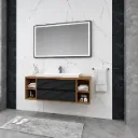Pinto 120 cm MDF Bathroom Furniture Set with Sempre 85 Washbasin and LED Mirror